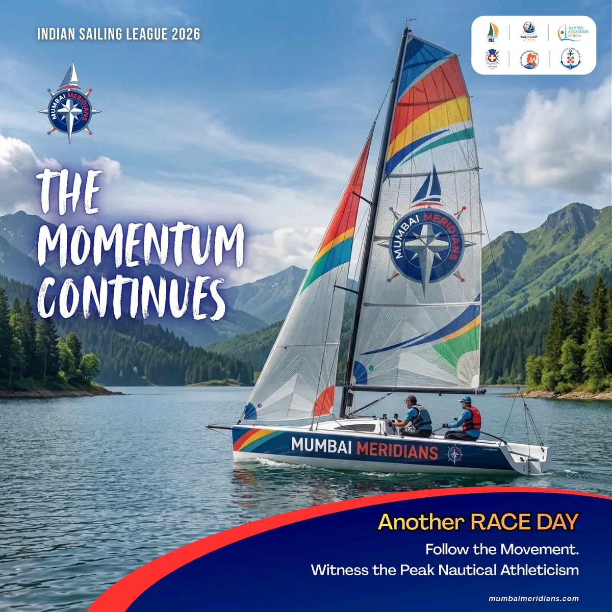 Mumbai Meridians Day 3 sailing action at Umiam Lake ISL 2026